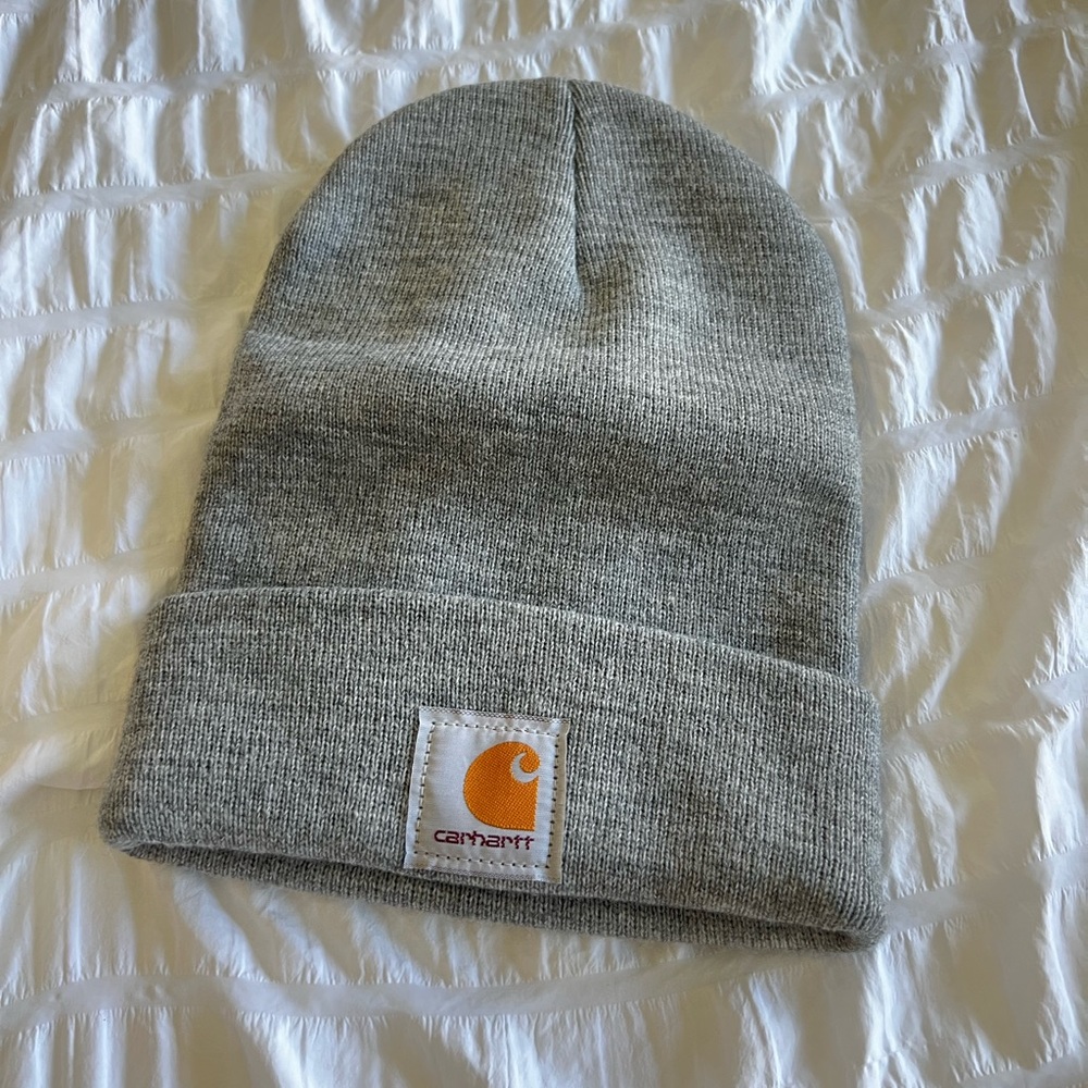 Gray Carhartt beanie